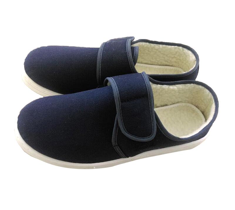 Navy blue cotton shoes